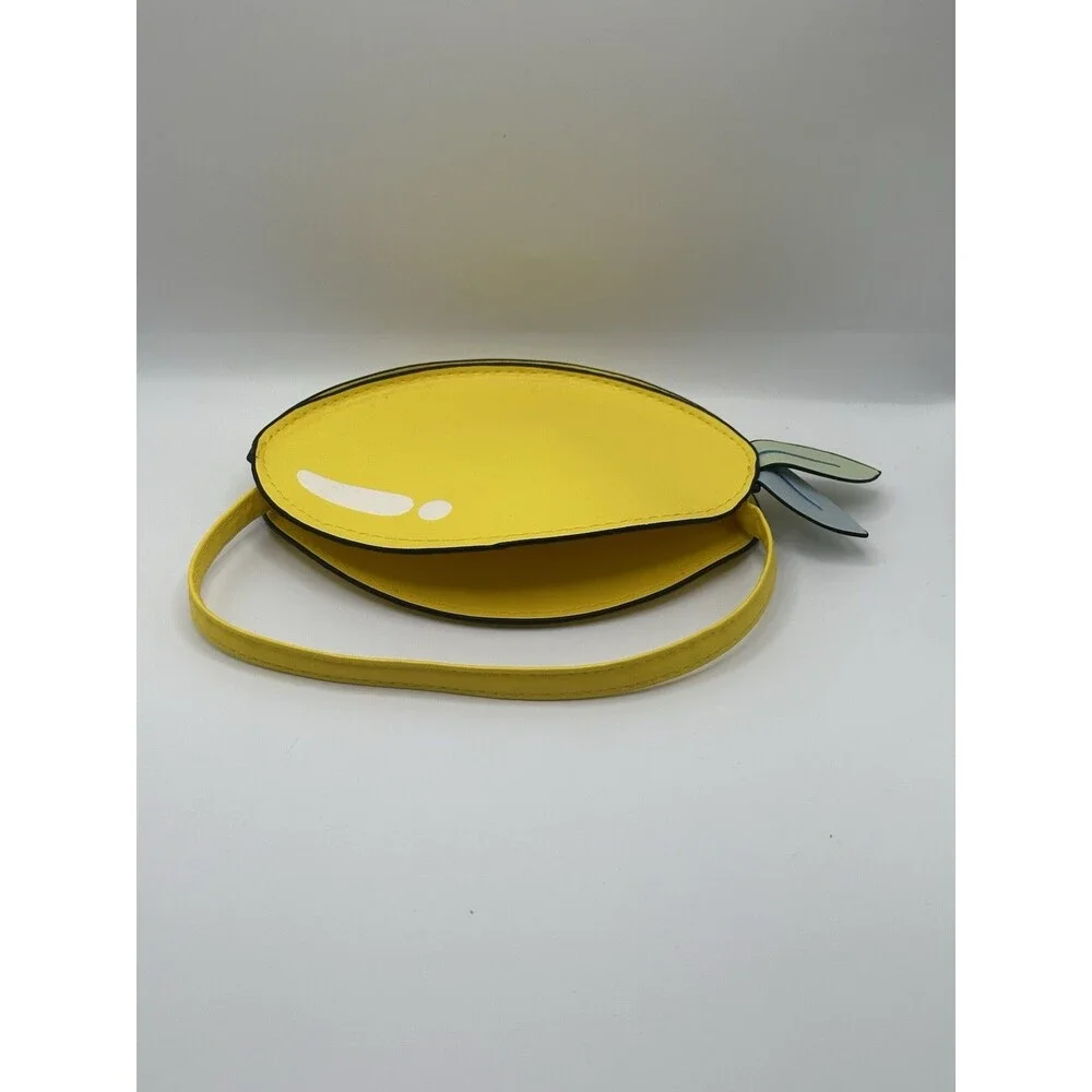Lemon Shaped Crossbody Bag Faux Leather Novelty Purse Kids Girls NWOT